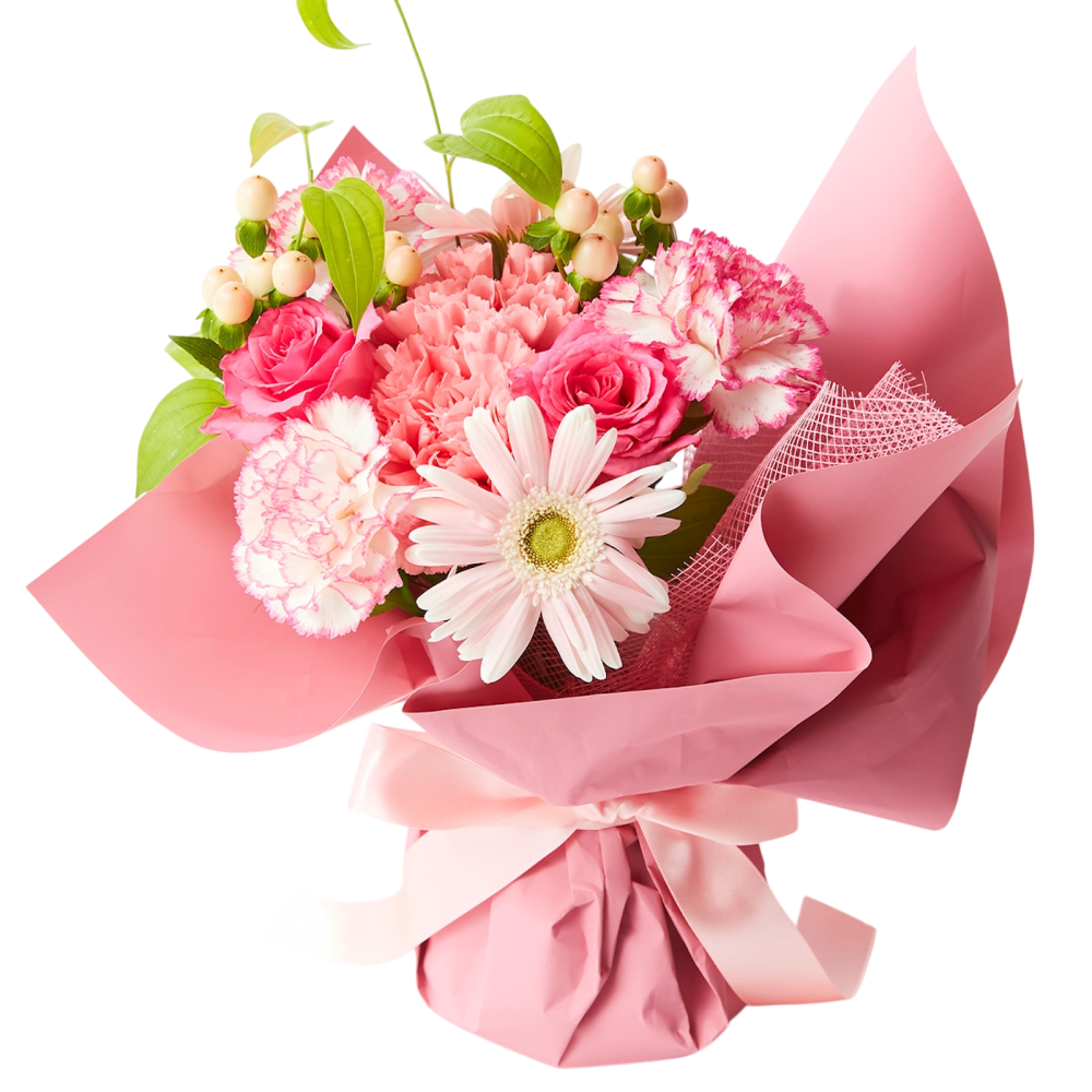 そのまま飾れるブーケ Sサイズ 花 花束 クリスマス 退職 入学 お返し ギフトお返し 誕生日プレゼント  送料無料 土日OK ブルーミー バラ 花瓶・水いらず スタンディングブーケ プチギフト まだ間に合う