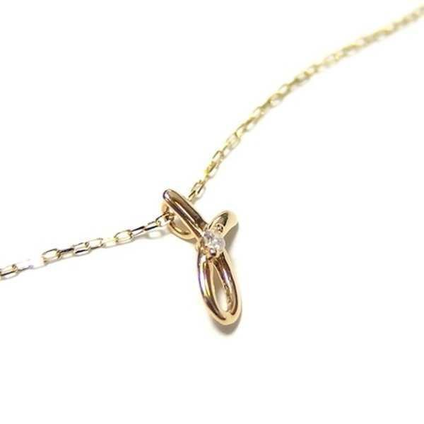 イニシャル ネックレス K18 ゴールド ダイヤモンド 0.01ct ペンダント アルファベット L ダイヤ 18金 レディース ジュエリー アクセサリー ギフト プレゼント