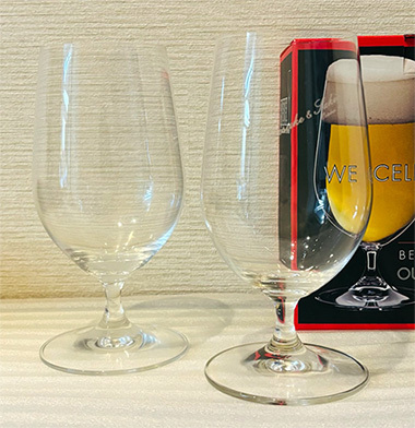 名入れビールグラス リーデル オヴァチュア ビアーペアセット＊ギフト商品【名入れ彫刻込】