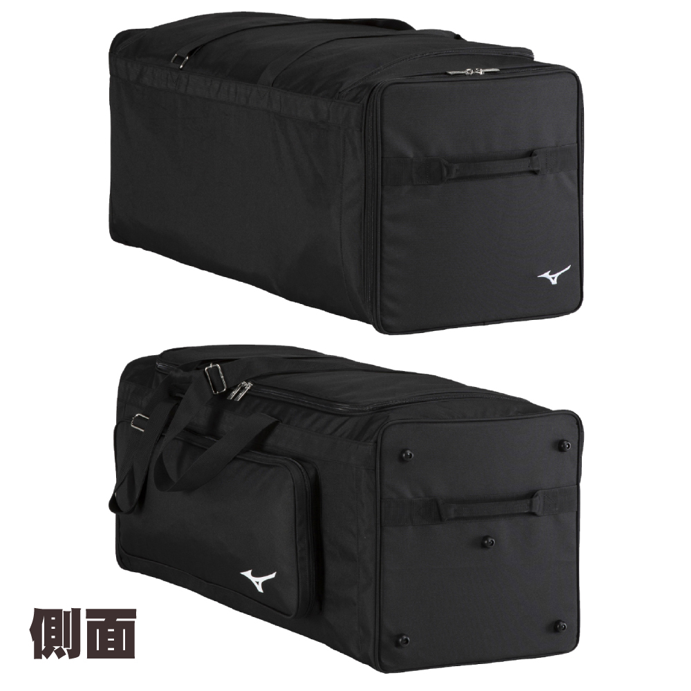 ミズノ 野球 キャッチャー用具ケース 3セット 110L 大容量 卒団 卒団刺繍 寄贈 ヘルメットケース 刺繍 学校名 チーム名 黒 ブラック 1fjcd023