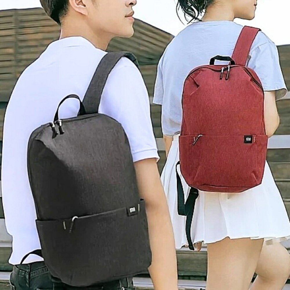 Xiaomi Mi バックパック 10L  カラー: ブラック/ブルー サイズ(mm): 高さ340×横225×マチ130 通勤通学, 旅行 , 男女兼用, 小米, ファッション