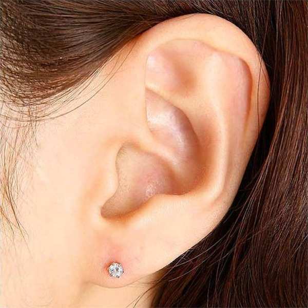 K18WG ダイヤモンドピアス 0.2ct 18金 ホワイトゴールド スタッドピアス レディース アクセサリー 天然石 ダイヤ シンプル 普段使い 記念日 誕生日 ギフト プレゼント