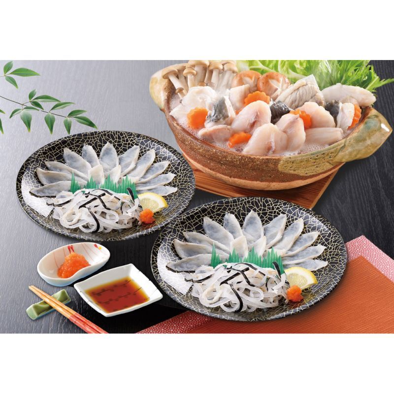 お歳暮・冬ギフト 関とら本店 天然ふく刺身とふくちりセット (B-12Z) ※送料無料(北海道・沖縄・離島への配送不可)