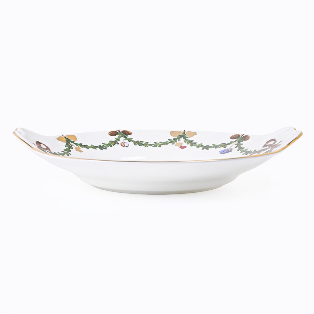 ロイヤルコペンハーゲン スターフルーテッド クリスマス ケーキディッシュ ディーププレート 深皿 28cm×25cm 日本未発売 2503422(1018148) 【スペシャルラッピング660円(別売り)】 北欧食器 洋食器 送別会 誕生日 お中元 還暦祝い 結婚祝い 結婚式 高級 父の日 母の日 即日発送 成人祝い ホワイトデー