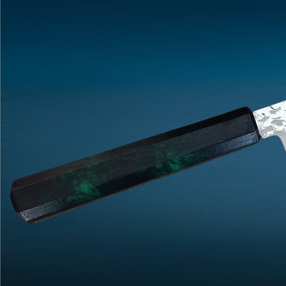 堺孝行 なないろ 筋引 240mm 33層ダマスカス VG-10　緑べっ甲