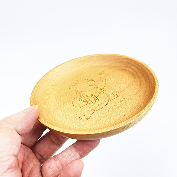 ディズニー くまのプーさん 木製丸プレート (ハチ) 食器 Disney