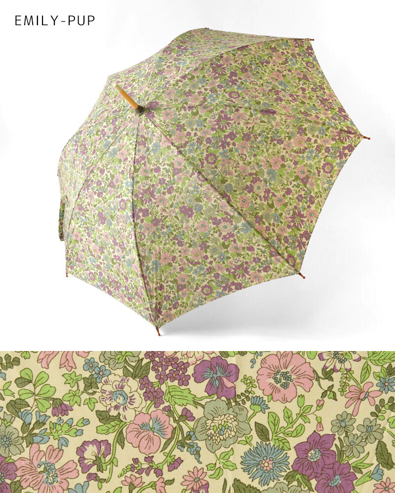 【Cou Pole クーポール】晴雨兼用 リバティプリント 桜ハンドル 長傘 / UVカット日傘 (CC-73007)レディース LIBERTY 花柄 フラワー 紫外線対策 日本製 アンブレラ プレゼント ギフト coupole 雨傘 母の日 クリスマス 60代 50代 40代 30代