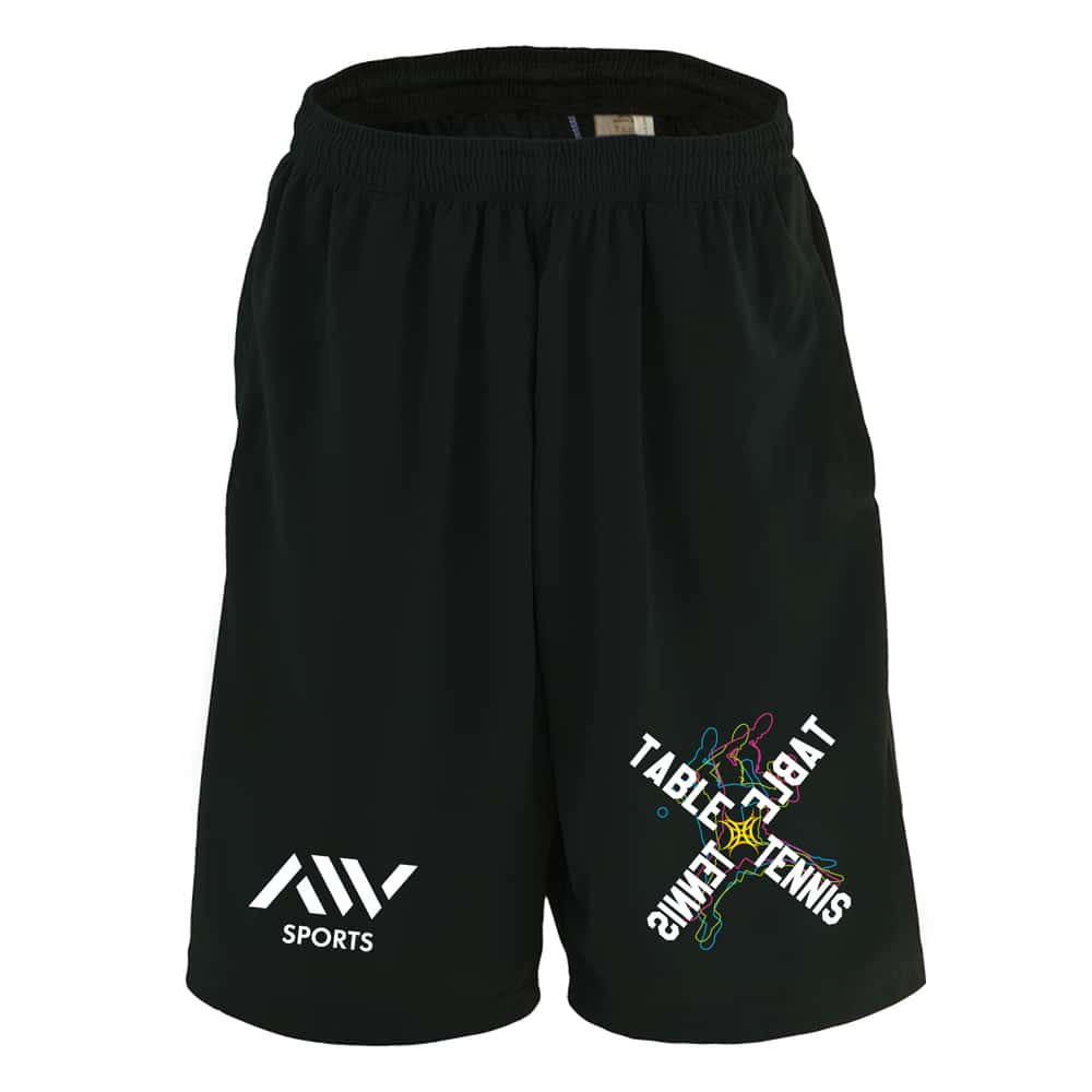 卓球 ハーフパンツ ドライ メンズ ウェア レディース ジュニア 練習着 短パン 速乾 スポーツ 名入れ おしゃれ 半スボン 文字入れ無料 「ネオンスタイルのクロスTABLETENNIS」 アートワークスコウベ 【送料無料】