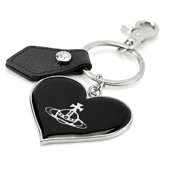 ヴィヴィアン ウエストウッド キーリング レディース ブランド Vivienne Westwood ロゴ ハート 82030008 OM0009 N401 BLACK ビビアン