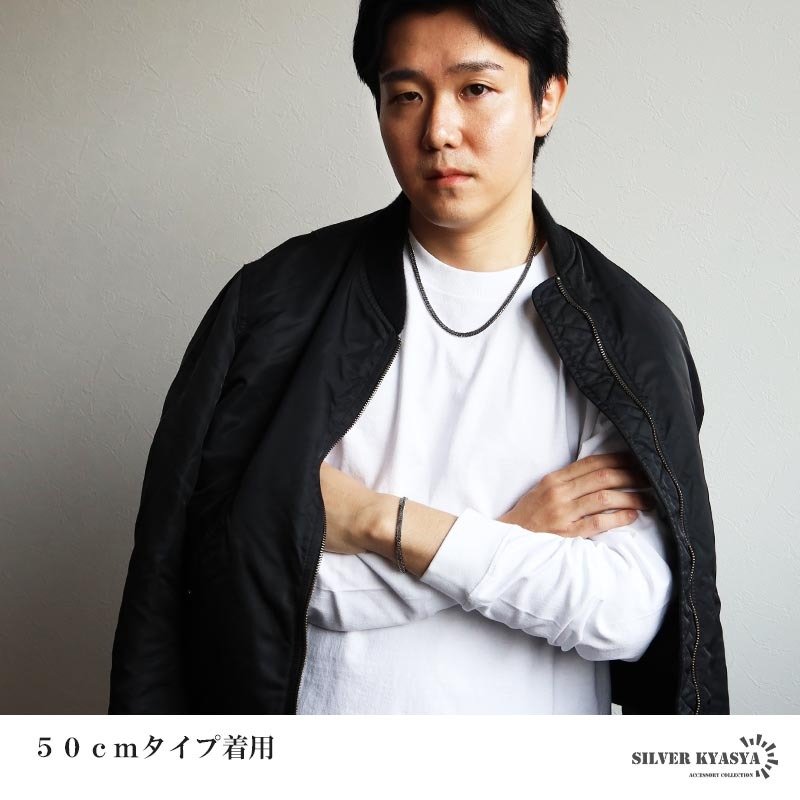 ステンレス 定番 ダブル喜平ネックレス 幅6mm 細身 チェーンネックレス メンズネックレス 6面カット 燻し アンティークシルバー 45cm 50cm 60cm 細め シンプル 王道 中折れ式 存在感 男性 金属アレルギー対応