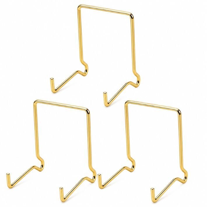 デイスプレイスタンド ゴールド ３コセット 皿立て イーゼル プレートスタンド フレームスタンド ステンレス 金属製 3P スタンド GOLD