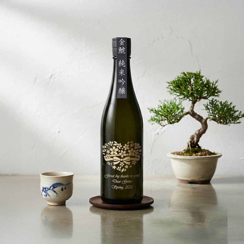 父の日や還暦祝いのギフトに 金鯱 純米吟醸 720 mL 金鯱 純米吟醸 720ml 名入れ日本酒 地酒 清酒 お酒 刻印ボトル 感謝 古希 喜寿 記念品 プレゼント
