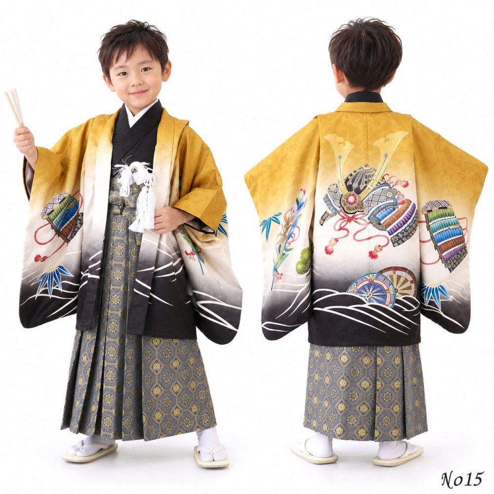 七五三 着物 男の子 5歳 袴 PO-120 購入 販売 鷹兜松 鷹 兜 男児 753 羽織袴 羽織 袴セット 男の子袴 セット 和装 レトロ 龍 子供 五歳 5才 お正月 ボーイズ