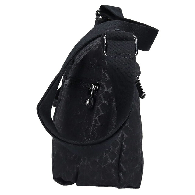 キプリング ショルダーバッグ レディース ブランド Kipling イゼラ ロゴ ワンポイント 総柄 K12592-K59 Signature Emb 黒