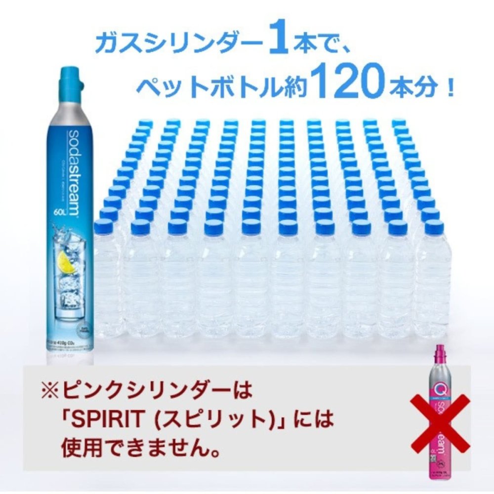 ソーダストリーム ( sodastream )　炭酸ガスシリンダー2本セット　SSG0023　交換用ボンベ　国内モデル　液化炭酸ガス　Costco専用
