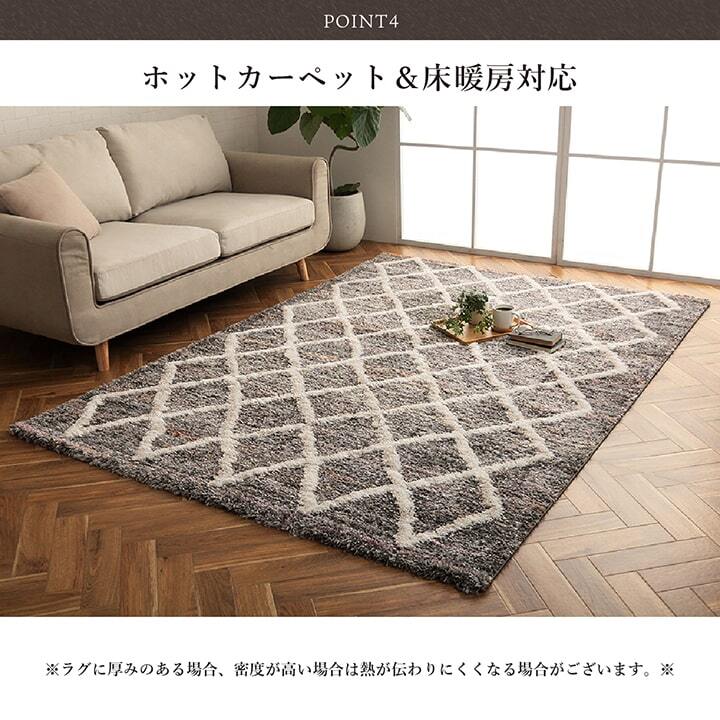 ラグ カーペット ウィルトン 長方形 幾何柄 抗菌防臭 約80×140cm 新生活