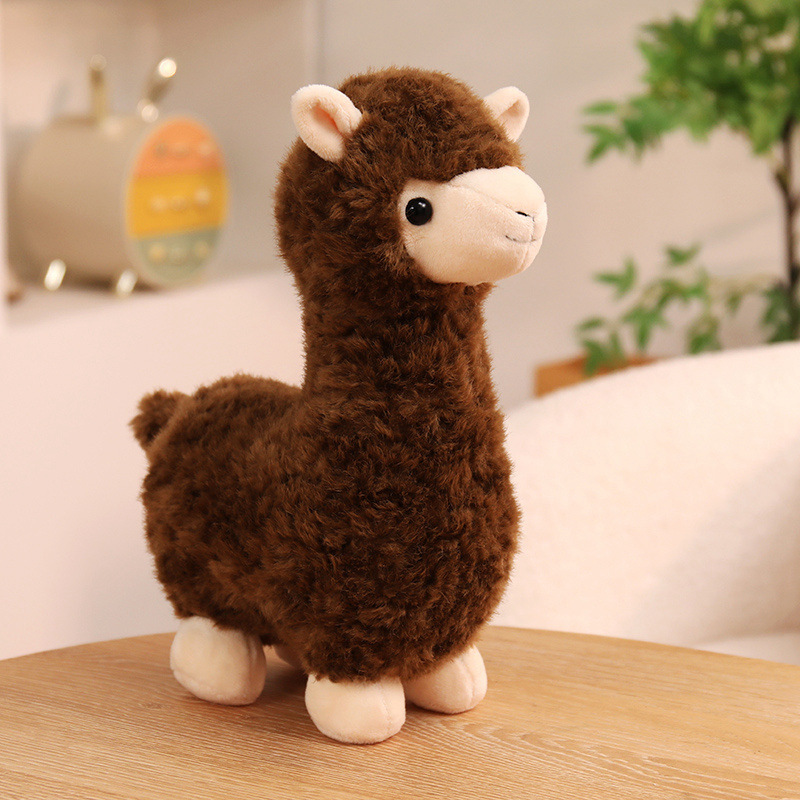 アルパカ ぬいぐるみ リアル 動物 アニマル ふわふわ かわいい 置物 インテリア 子供 おもちゃ ごっこ遊び 誕生日 プレゼント ギフト 癒し