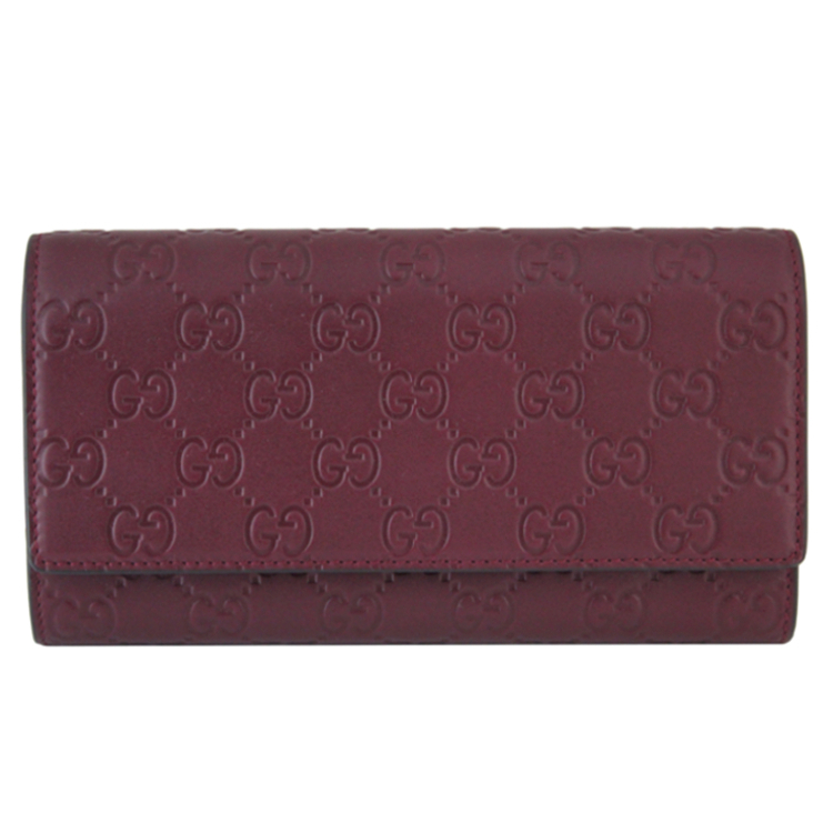 【希少モデル】グッチ GUCCI 財布 レディース 長財布 フラップ長財布 グッチシマ ボルドー 847210 ブランド ギフト プレゼント【送料無料】