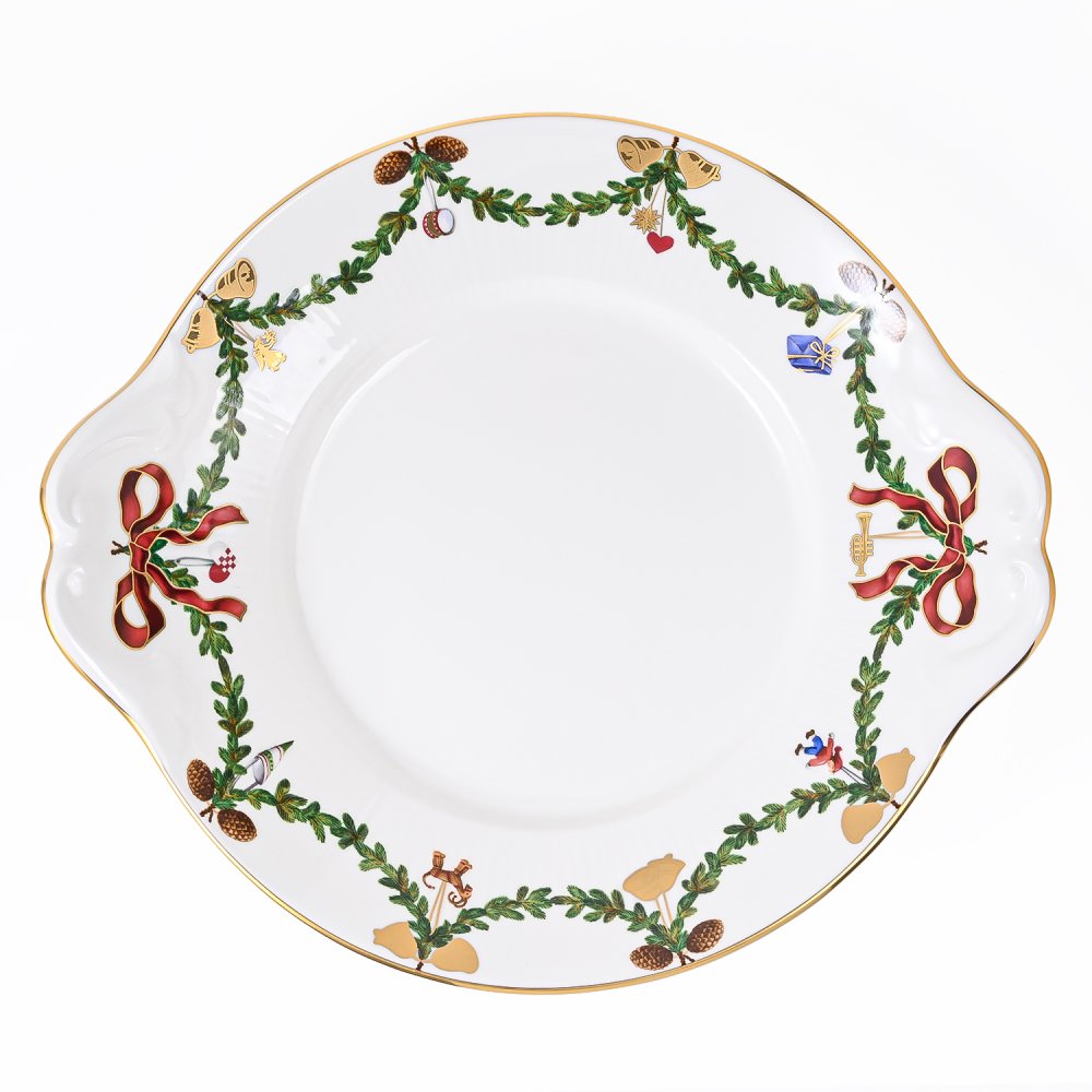 ロイヤルコペンハーゲン スターフルーテッド クリスマス ケーキディッシュ ディーププレート 深皿 28cm×25cm 日本未発売 2503422(1018148) 【スペシャルラッピング660円(別売り)】 北欧食器 洋食器 送別会 誕生日 お中元 還暦祝い 結婚祝い 結婚式 高級 父の日 母の日 即日発送 成人祝い ホワイトデー