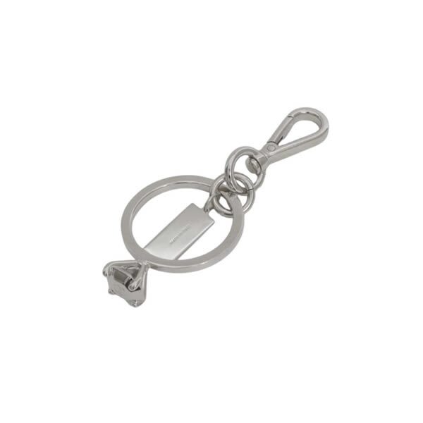 エムエムシックス MM6 Maison Margiela クリップキーリング ポリッシュドパラジウム sm6ua0022-p9210-951 ユニセックス シルバー キーリング