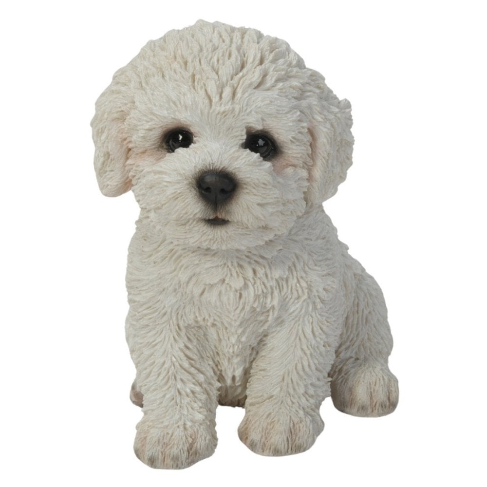 置物 woobia ウービア 犬 ビション お座りビションフリーゼ 小 幅15cm 白 白い犬 リアル 本物そっくり イギリス生まれ 職人手彩色 縁起物 戌年 玄関 インテリア 新築祝い 引っ越し祝い 開店祝い 出産祝い 誕生日 お祝い ギフト プレゼント 犬好き ビションフリーゼ好き