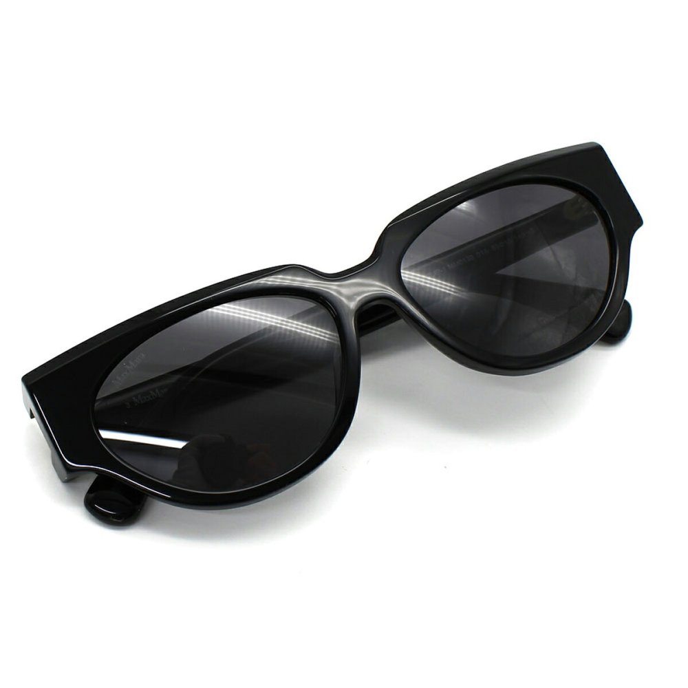 マックスマーラ Max Mara サングラス グローバルフィット アイウェア キャットアイ フォックス MM0139/S 01A 55 メンズ レディース ユニセックス ブラック+グレー 海外正規品