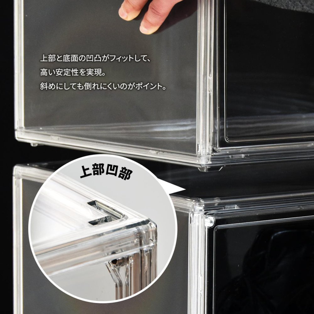 マルチクリアボックス 2個セット W360×D270×H225mm コレクションケース ディスプレイケース 全面クリア 360度透明
