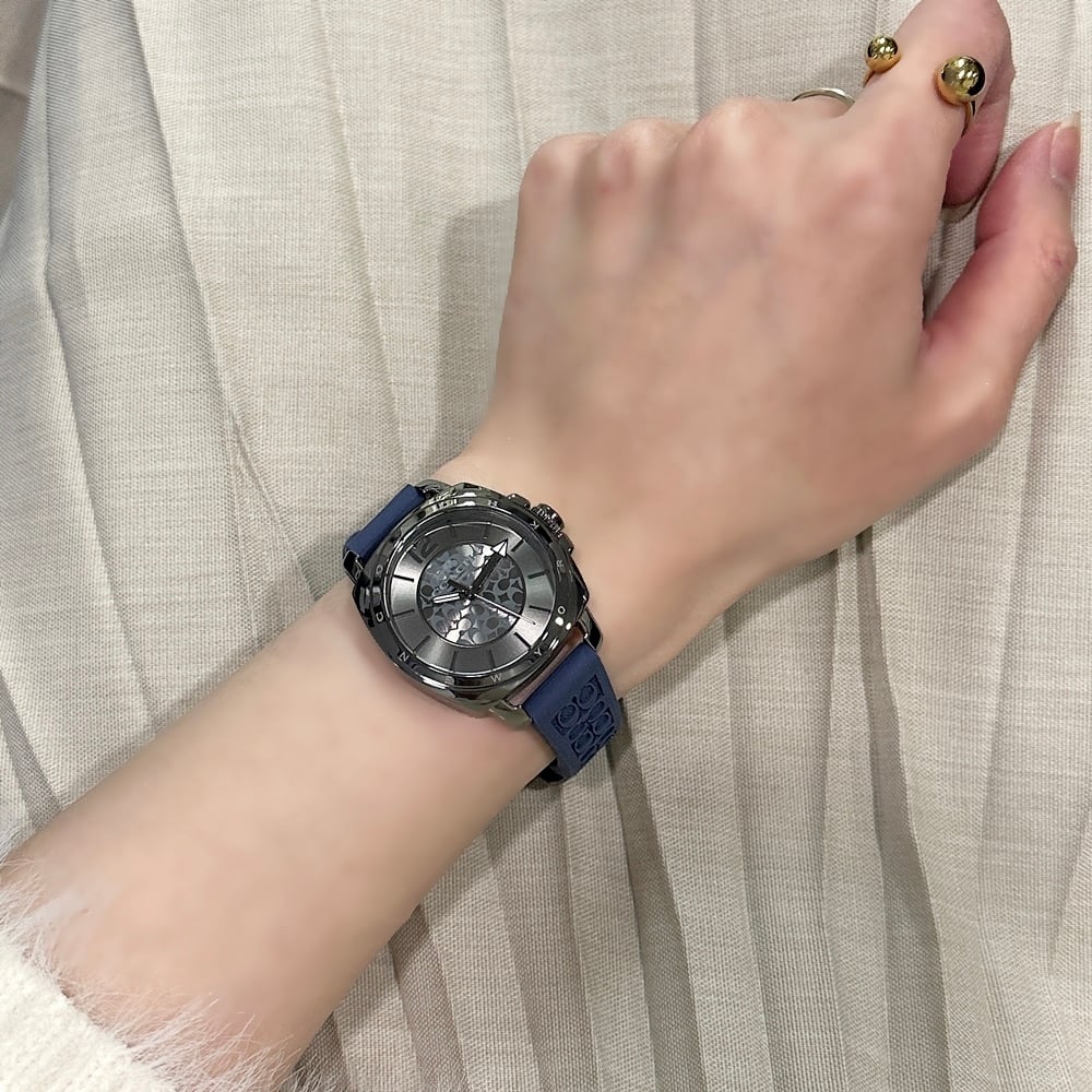 コーチ 腕時計 正規品 5年保証 対象商品 COACH 純正 ショッパー付き レディース 母の日 ブランド グレー ステンレス ネイビー シリコンベルト シンプル おしゃれ かわいい 3針 アナログ 時計 仕事用 プレゼント 誕生日 祝い 記念日 成人式 入学祝い 女性 ギフト ランキング お祝い 成人 卒業 入学