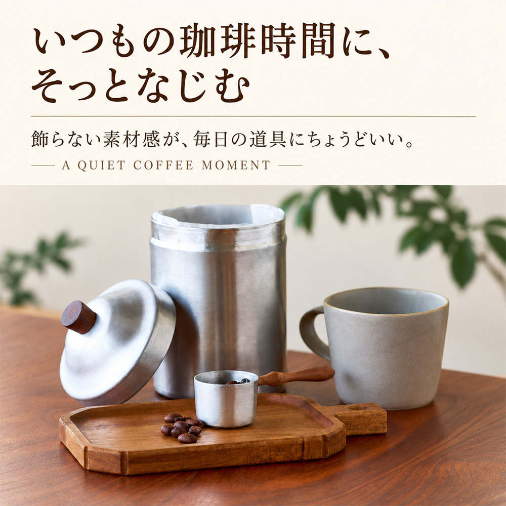 shesay　ノスタルジックな木の持ち手のアルミコーヒーメジャースプーン（305156）【コーヒーメジャースプーン　コーヒースプーン　計量スプーン　コーヒー豆計量　ドリップコーヒー　コーヒー用品　コーヒーグッズ　カフェ雑貨　木製ハンドル　アカシアウッド　アルミスプーン　アンティーク風　レトロ雑貨　ヴィンテージ風　ナチュラル雑貨　ハンドメイド雑貨　コーヒー好きギフト　ノスタルジック雑貨　】