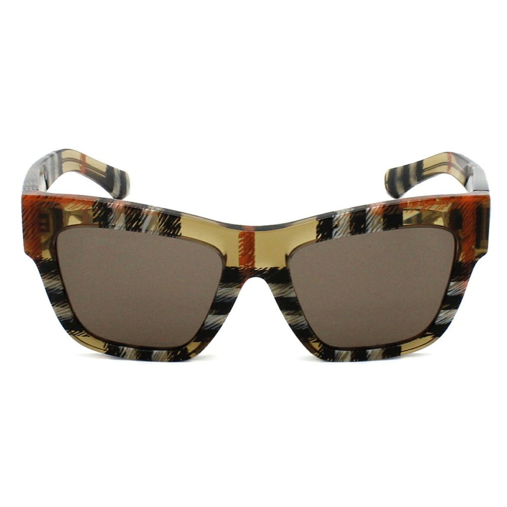 バーバリー BURBERRY サングラス アジアンフィット UVカット アイウェア キャットアイ 0BE4449F 414673 53 メンズ レディース ユニセックス チェックサンド+ダークブラウン 海外正規品