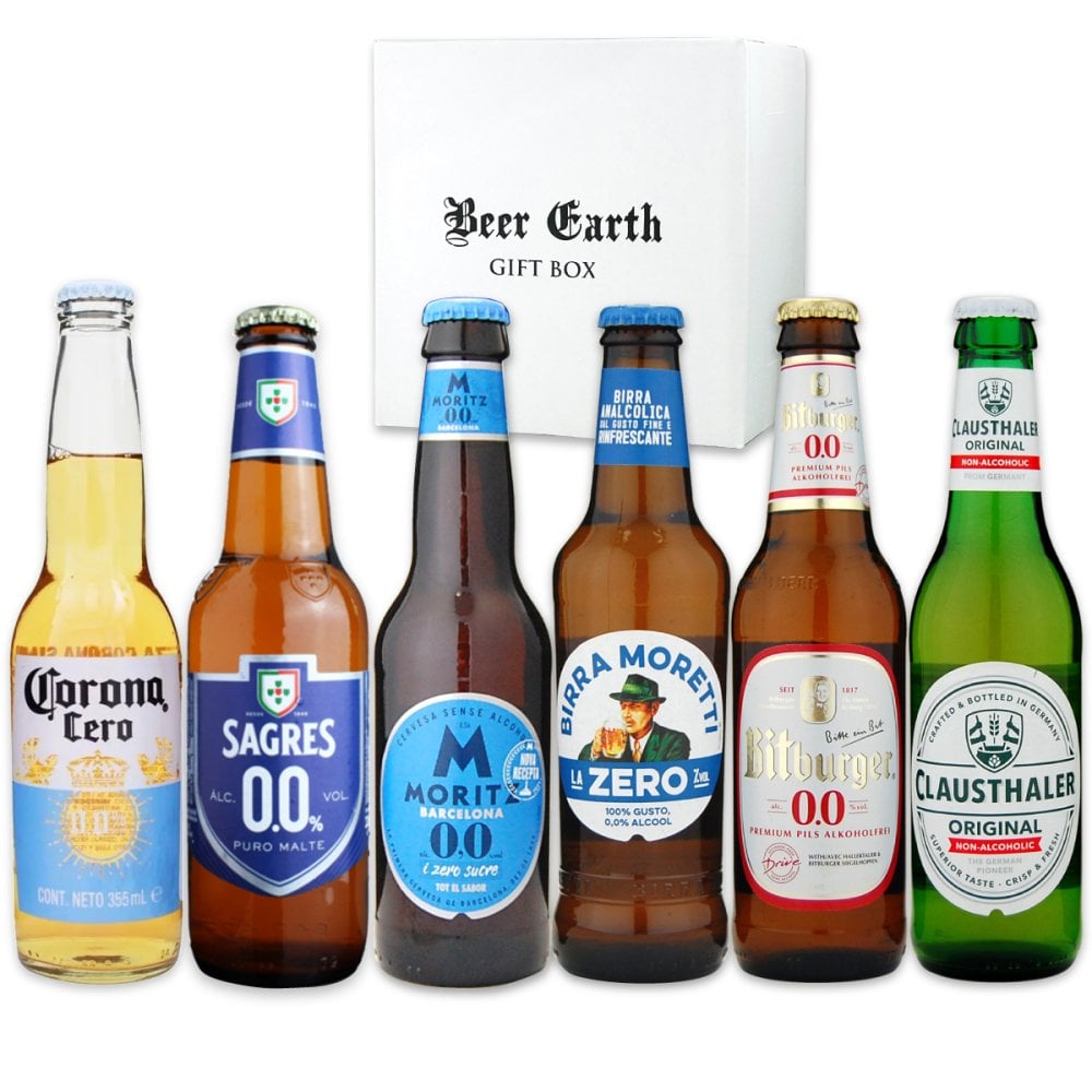 敬老の日にも 休肝日 思いやりギフト 世界のノンアルコールビール 飲み比べ 6本 ギフトセット 脱アルコール製法の本格派 ノンアルビール 割れにくい BEER EARTH GIFT BOX  ギフトシール 熨斗 名入れ 無料対応