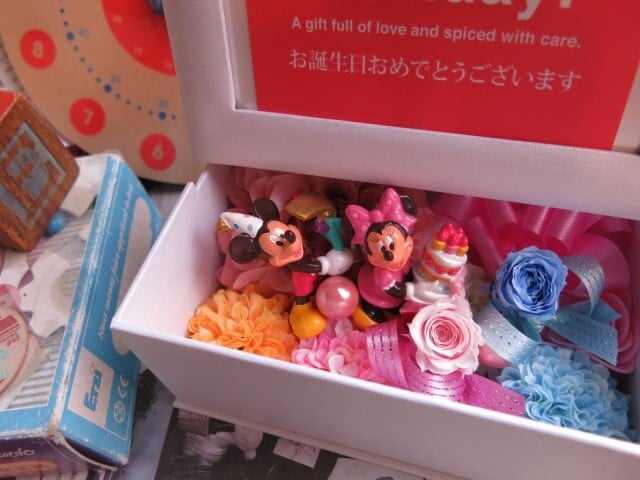 誕生日プレゼント ディズニー ミッキー ミニー 花 写真立て 花束風 フォトフレーム プリザーブドフラワー入り