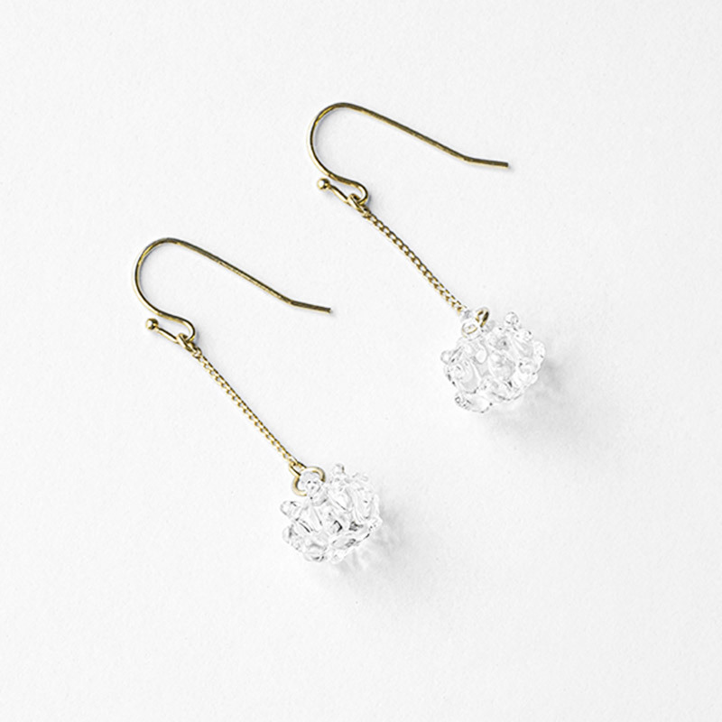 【HARIO】ハリオ ピアス アクセサリー シロツメクサ HAP-C-004 ガラス 耐熱ガラス  クローバー 女性 レディース おしゃれ 上品 ギフト プレゼント 母の日 カジュアル フォーマル 誕生日 ジュエリー 正規販売