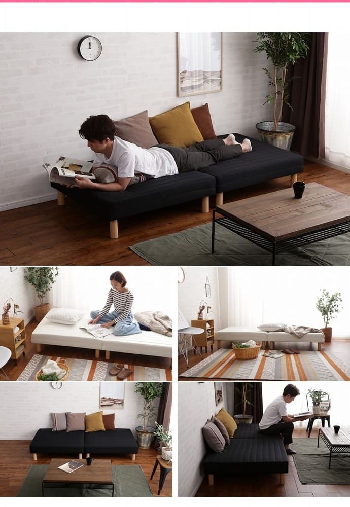 ベッド 寝具 脚付きマットレス セミダブル ウレタン 分割 抗菌 防臭 防ダニ加工済 幅120cm 本体厚み約１６cm 1年保証 マットレス付き マットレス 足元 収納 送料無料 一人暮らし