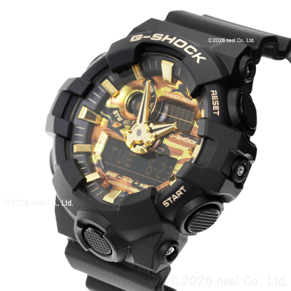 G-SHOCK カシオ Gショック CASIO アナデジ 腕時計 メンズ GA-700CF-1AJF BOLD CAMO Series CAMO AND GOLD【2026 新作】