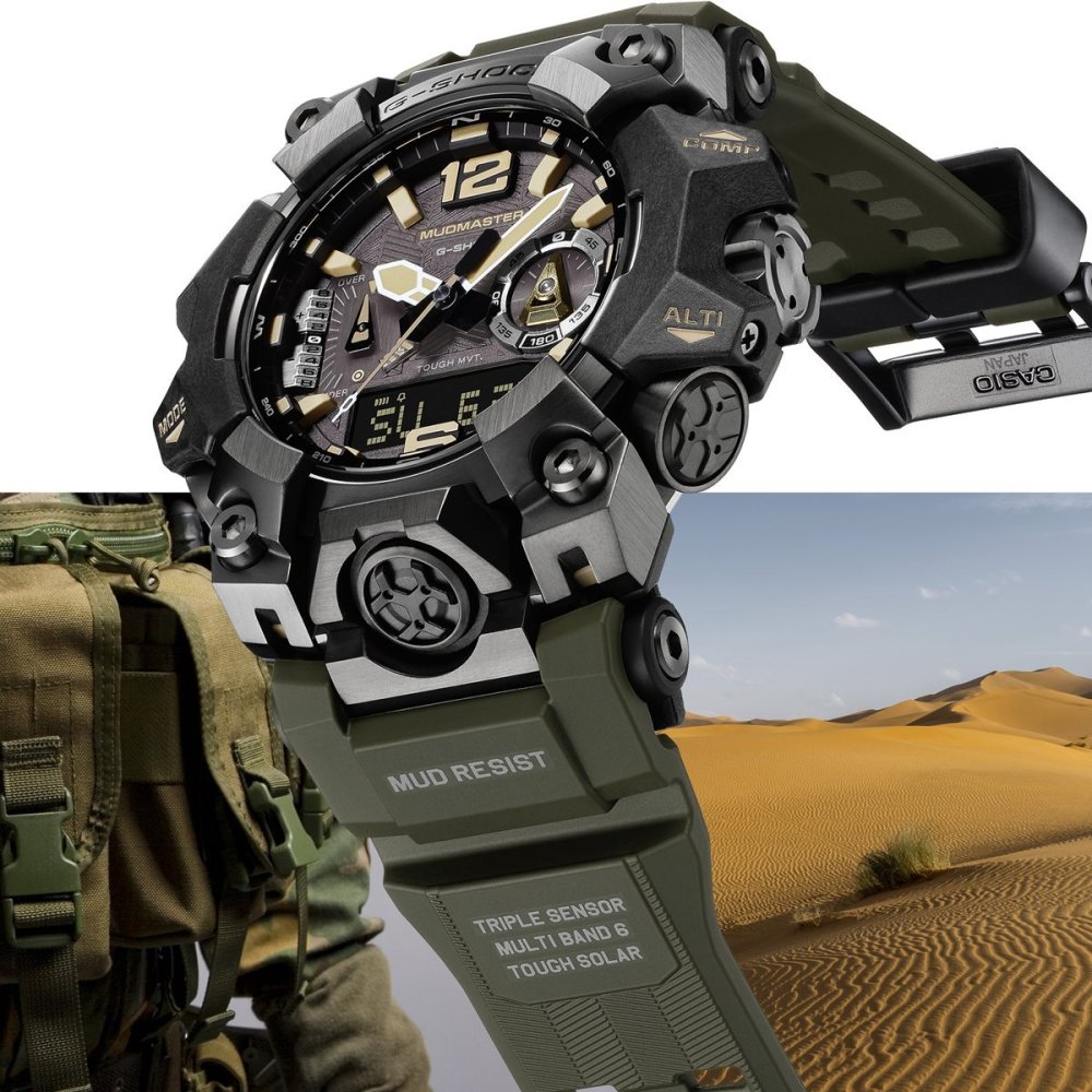 G-SHOCK ジーショック 電波 ソーラー 電波時計 カシオ Gショック CASIO マッドマスター MUDMASTER アナデジ 腕時計 MASTER OF G GWG-B1000-1A3JF【2026 新作】