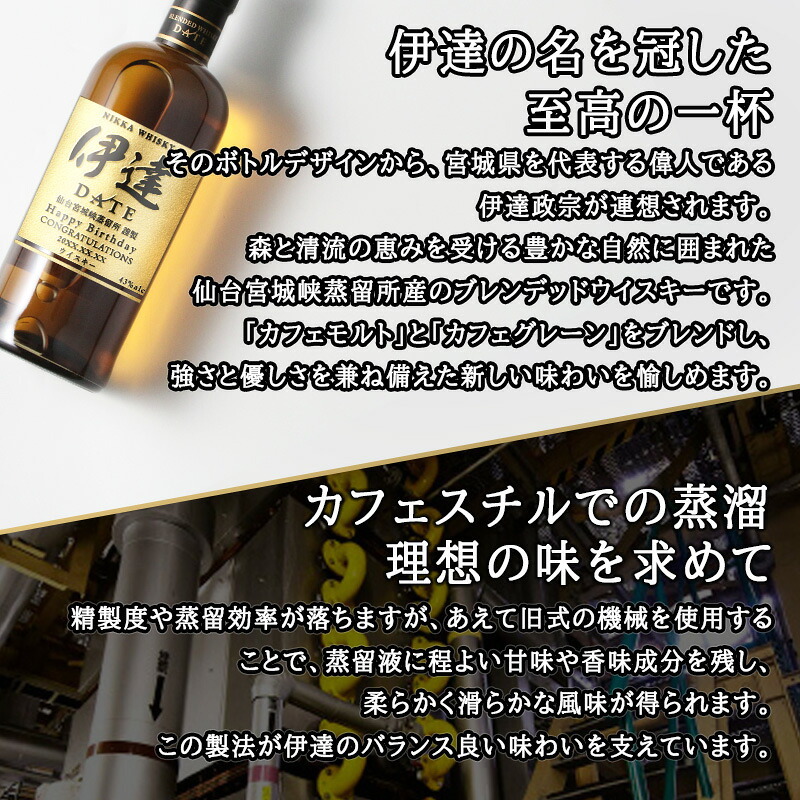 伊達 名入れ お酒 ウイスキー  名前入り プレゼント ギフト 面白い センス 定年退職 還暦祝い 退職祝い 男性 女性 お祝い 古希 喜寿 傘寿 米寿 卒寿 白寿 百寿 敬老の日