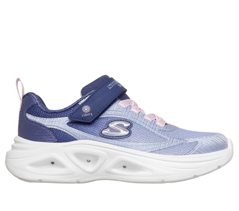 スケッチャーズ 光る靴 女の子 キッズ スニーカー SKECHERS Sライツ ソラ グロー 2.0 ダズル ステップス ノーマル幅 303729L マジックテープ 運動靴 子ども