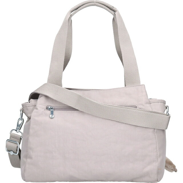 キプリング ハンドバッグ レディース ブランド Kipling エリシア ロゴ ワンポイント 無地 2WAY K43791-89L Grey Gris グレー