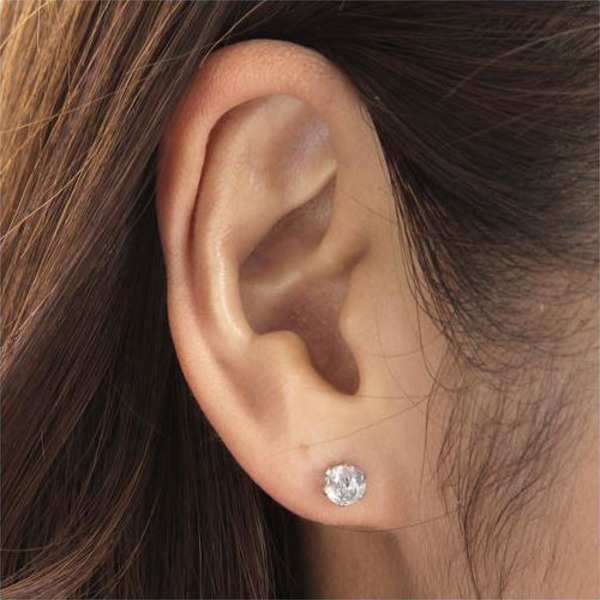 ピアス レディース K18WG ブルートパーズ ローズカット 18金 ホワイトゴールド 天然石 誕生石 アクセサリー ジュエリー シンプル おしゃれ ギフト プレゼント