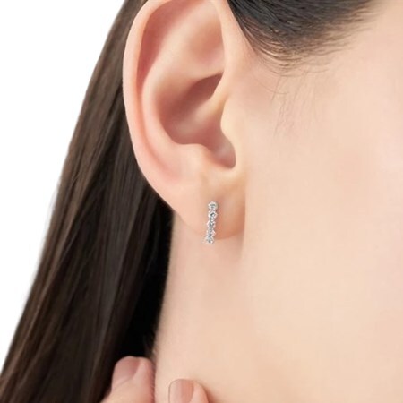 【無料ラッピング】  ヨンドシー 4℃ K10ホワイトゴールド ピアス キュービックジルコニア ブランド 正規品 新品 ギフト プレゼント 人気 おすすめ 誕生日 記念日 クリスマス 送料無料