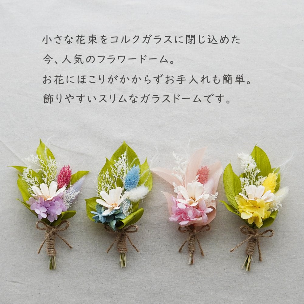 【ミニ花束/ブーケドーム】フラワードーム　誕生日プレゼント プリザーブドフラワー　ドライフラワー  花束 花 ギフト 誕生日 男性 花 プレゼント 誕生日プレゼント 女性