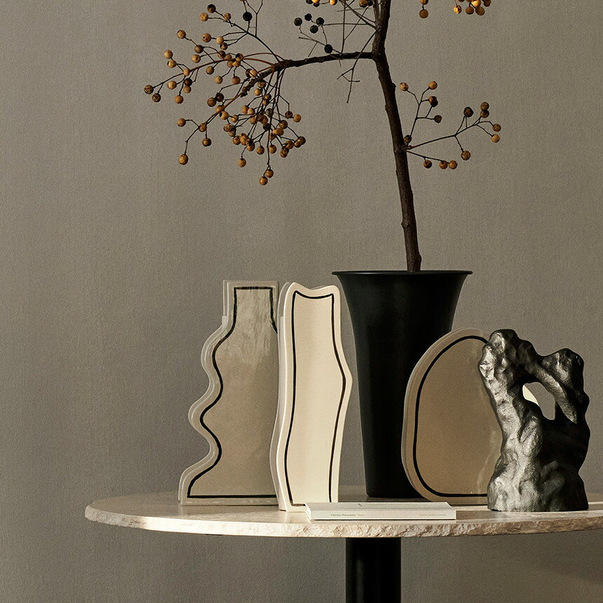 ferm LIVING ファームリビング 二次元アートの不思議な花瓶 ペーストベース  Slim 北欧花瓶 おしゃれ フラワーベース 雑貨 インテリア 陶器 プレゼント ギフト おすすめ 北欧雑貨 北欧インテリア インテリア雑貨