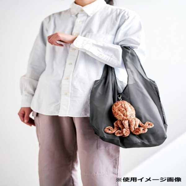 エコバッグ 折りたたみ コンパクト タコ ぬいぐるみ フック付き おしゃれ かわいい 軽量 買い物袋 収納バッグ 持ち運び バッグチャーム 雑貨 ギフト プレゼント 贈り物 セトクラフト