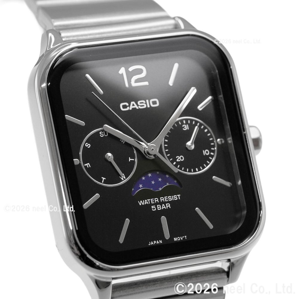 カシオ コレクション CASIO Collection アナログ 腕時計 MTP-M305D-1AJF ブラック ムーンフェイズ【2025 新作】