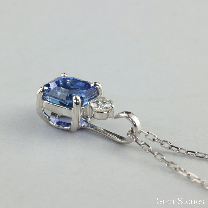  ブルーサファイア 　０．８８ct 　ダイヤモンド　ネックレス 　ペンダント プラチナネックレス Pt900　ネックレス レディース 一粒ネックレス  誕生石 シンプル Drops