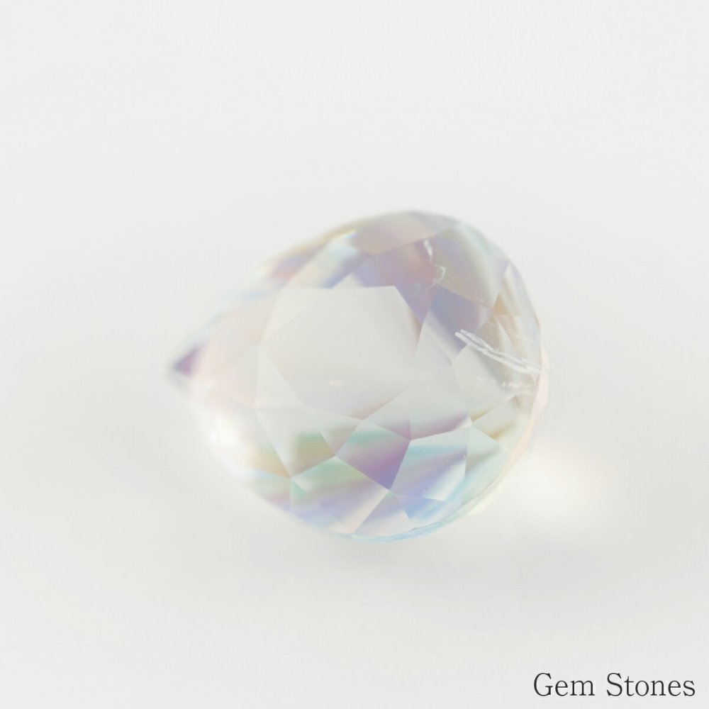 希少 ペアシェイプカット ラブラドライト 2.255ct ルース 宝石 裸石 オレンジ ブルー グリーン ムーンストーン ジュエリー コレクション 記念 お守り クリスマス 誕生日 プレゼント