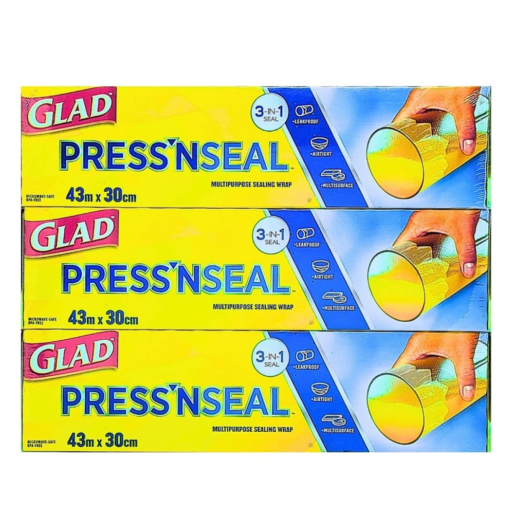 GLAD （グラッド）プレス&シール　保存用高密閉ラップ　30cm×43m　電子レンジ、冷凍対応　BPAフリー　#1871639　キッチン　キッチン消耗品