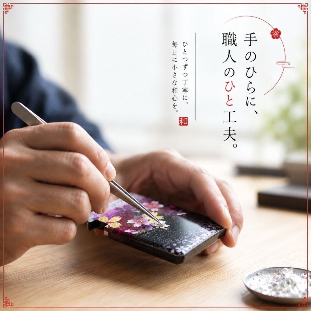 匠の技！和柄ペアMINTIAケース「個」ミンティア フリスク 名入れ 職人 手作り ハンドメイド 送料無料 伝統工芸 桜 和モダン 和風 和雑貨 ギフト プレゼント