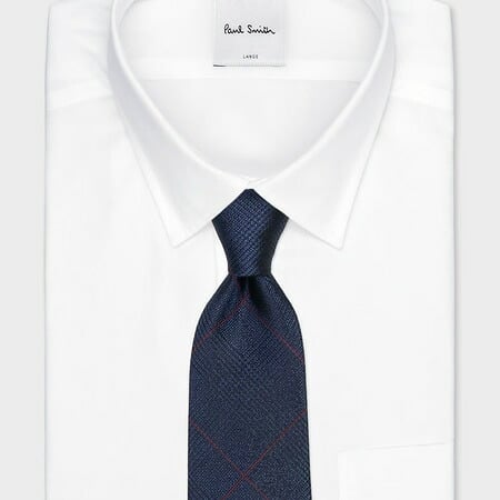 【無料ラッピング】 ポールスミス Paul Smith ネクタイ グレンチェックウィンドウペーン タイ 日本製 シルク100％ブランド 正規品 新品 ギフト プレゼント 人気 おすすめ 誕生日 記念日 クリスマス 送料無料 psm522376